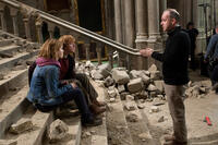 Emma Watson, Rupert Grint and Director David Yates on the set of "Harry Potter and The Deathly Hallows: Part 2."