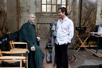 Ralph Fiennes and Producer David Heyman on the set of "Harry Potter and The Deathly Hallows: Part 2."