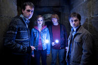 Matthew Lewis as Neville Longbottom, Emma Watson as Hermione Granger, Rupert Grint as Ron Weasley and Daniel Radcliffe as Harry Potter in "Harry Potter and The Deathly Hallows: Part 2."
