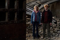 Emma Watson as Hermione Granger and Rupert Grint as Ron Weasley in "Harry Potter and The Deathly Hallows: Part 2."