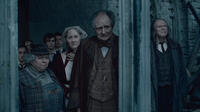 Miriam Margolyes as Professor Pomona Sprout, Gemma Jones as Madam Pomfrey, Jim Broadbent as Professor Horace Slughorn and David Bradley as Argus Filch in "Harry Potter and The Deathly Hallows: Part 2."