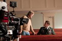 Director Lasse Hallstrom and Channing Tatum on the set of "Dear John."