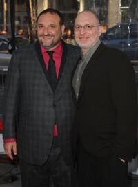 Joel Silver and Akiva Goldsman at the California premiere of "The Losers."