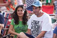 Salma Hayek and Adam Sandler in "Grown Ups."