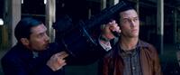 Tom Hardy as Eames and Joseph Gordon-Levitt as Arthur in "Inception."