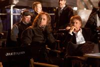 Nicolas Cage and producer Jerry Bruckheimer on the set of "The Sorcerer's Apprentice."