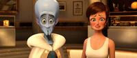 Will Ferrell voices Megamind and Tina Fey voices Roxanne Ritchi in "Megamind."
