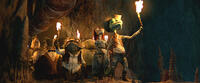 Sergeant Turley voiced by Gore Verbinski, Spoons voiced by Alex Manugian, Wounded Bird voiced by Gil Birmingham, Ambrose voiced by Ian Abercrombie, Elgin voiced by John Cothran, Waffles voiced by James Ward Byrkit, Buford voiced by Blake Clark, Beans voiced by Isla Fisher and Rango voiced by Johnny Depp in "Rango."