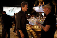 Ryan Reynolds and Director Martin Campbell on the set of "Green Lantern."