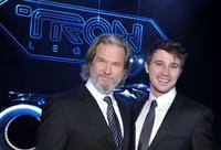 Jeff Bridges and Garrett Hedlund at the California premiere of "Tron: Legacy."