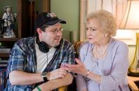 Director Andy Fickman and Betty White on the set of "You Again."