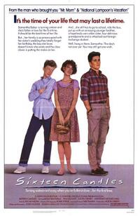 Poster art for "Sixteen Candles."