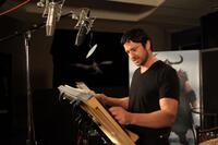 Gerard Butler on the set of "How to Train Your Dragon: An IMAX 3D Experience."