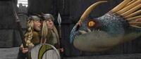 Kristen Wiig voices Ruffnut and T.J. Miller voices Tuffnut in "How to Train Your Dragon."