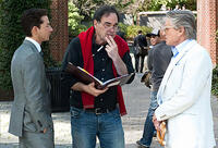 Shia LaBeouf, Oliver Stone and Michael Douglas on the set of "Wall Street: Money Never Sleeps."