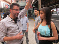Director Henry Barrial and Flor De Liz Perez on the set of "The House That Jack Built."