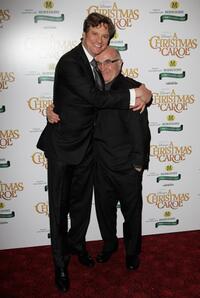 Colin Firth and Bob Hoskins at the London premiere of "Disney's A Christmas Carol: The IMAX Experience."