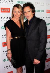 Christine Taylor and Ben Stiller at the California premiere of "Greenberg."