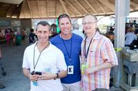 Adam Shankman, Nicholas Sparks and Jeff Van Wie on the set of "The Last Song."