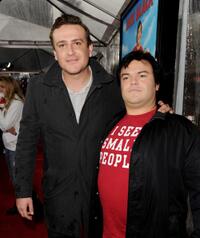 Jason Segel and Jack Black at the California premiere of "Gulliver's Travels (2010)."