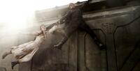 Lily Collins and Paul Bettany in "Priest."
