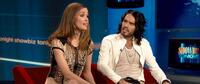 Rose Byrne as Jackie Qin and Russell Brand as Aldous in "Get Him to the Greek."