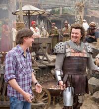 Director David Gordon Green and Danny R. McBride on the set of "Your Highness."