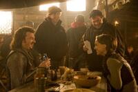 Danny R. McBride, director David Gordon Green and Natalie Portman on the set of "Your Highness."