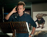 Hugh Laurie on the set of "Hop."