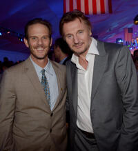 Producer/director Peter Berg and Liam Neeson at the after party of the California premiere of "Battleship."