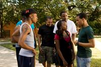 Brandon T. Jackson as Benny, Vince Green as Malik, Naturi Naughton as Stacie, Jason Weaver as Ray-ray and Bow Wow as Kevin Carson in "Lottery Ticket."