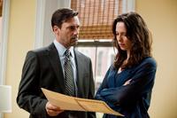 Jon Hamm as FBI Special Agent Adam Frawley and Rebecca Hall as Claire Keesey in "The Town."