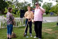 Madeline Carroll, Callan Mcauliffe and director Rob Reiner on the set of "Flipped."