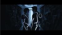 Olivia Wilde and Garret Hedlund in "Tron: Legacy."
