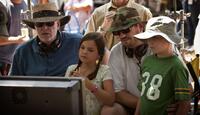 Director David Nixon, writer Patrick Doughtie, Bailee Madison and Tanner Maguire on the set of "Letters to God."