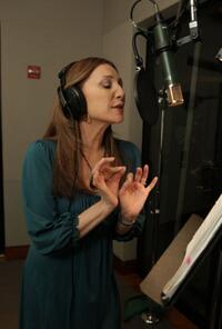 Donna Murphy on the set of "Tangled."