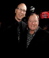 Producer Roy Conli and John Lasseter at the California premiere of "Tangled."