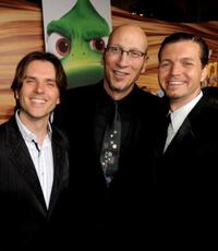 Director Byron Howard, producer Roy Conli and director Nathan Greno at the California premiere of "Tangled."