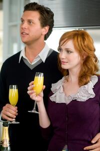 Hayes Macarthur as Peter Novak and Christina Hendricks as Alison Novak in "life as We Know It."