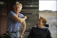 Roman Polanski and Ewan Mcgregor on the set of "The Ghost Writer."