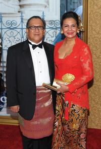 Sapta Nirwandar and Christine Hakim at the New York premiere of "Eat Pray Love."