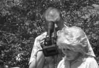 Director Steve Balderson and Karen Black on the set of "Stuck!"