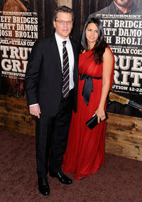 Matt Damon and Luciana Barroso at the New York premiere of "True Grit."