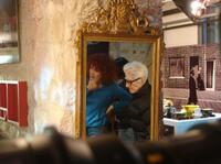 Sabine Azema and Alain Resnais on the set of "Wild Grass."