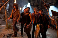 Douglas Smith as Tyson, Leven Rambin as Clarisse, Brandon T. Jackson as Grover, Alexandra Daddario as Annabeth and Logan Lerman as Percy Jackson in "Percy Jackson: Sea of Monsters."