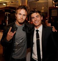 Jesse Kristofferson and Zac Efron at the after party of the California premiere of "Charlie St. Cloud."