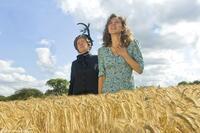 Emma Thompson as Nanny McPhee and Maggie Gyllenhaal as Mrs. Green in "Nanny McPhee Returns."