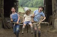 Lil Woods as Megsie, Oscar Steer as Vincent and Asa Butterfield as Norman in "Nanny McPhee Returns."