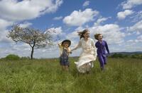 Oscar Steer, Rosie Taylor-Ritson and Eros Vlahos in "Nanny McPhee Returns."