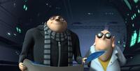 Steve Carell voices Gru and Russell Brand voices Dr. Nefario in "Despicable Me."
